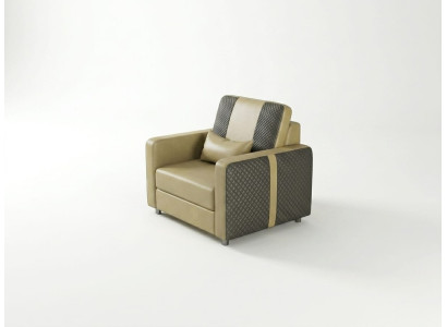 Leder Sessel Modern Beige Grau Relax Design Polstersessel Wohnzimmer *