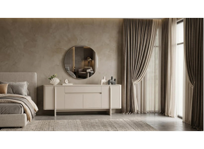 Konsole Spiegel Wohnzimmer Stil modern weiß geräumig komfortabel