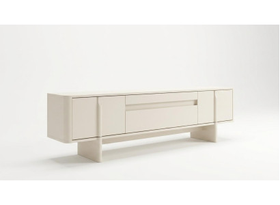 TV Board Stil modern weiß praktisch geräumig komfortabel Wohnzimmer
