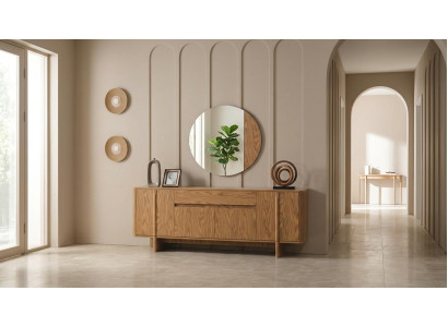 Konsole Spiegel Wohnzimmer Stil modern braun bequem praktisch geräumig