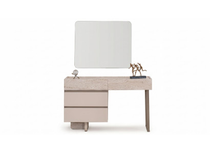 Kommode Spiegel Modern Beige Elegante Schminktisch Konsole statusbezogen