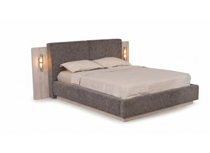Polsterbett Modern Grau Elegantes Doppelbett Schlafzimmer Bett