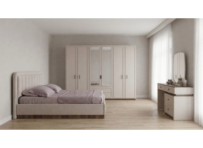 Elegantes Schlafzimmer Set Designer Bett 6-türiger Schrank