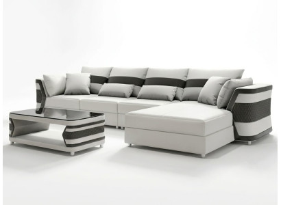 Luxus L-Form Ecksofa Weiß Komfort Modern Wohnlandschaft Couch Sofa *