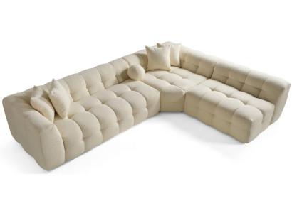 Ecksofa L Form Beige Modern Wohnzimmer geräumig komfortabel
