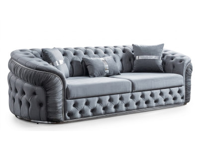 Elegante Chesterfield Polstercouch Wohnzimmer Polstersofa Edle Möbel