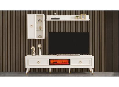 TV Lowboard Wandschrank Wandregal Wohnzimmer modern Kamin