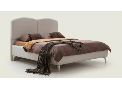 Bett mit Kopfteil Modern Beige Weich Bequem Mit Lagerung Robust