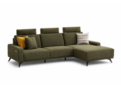 italienische Möbel Ecksofa L Form grünes Sofa weiche Polstermöbel