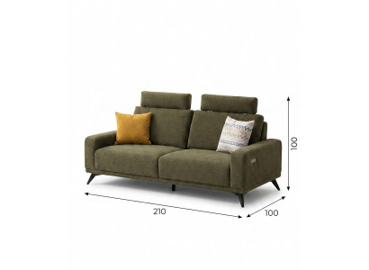 Grün Sofa 2 Sitzer Luxuriöses Wohnzimmer italienische Polstersofa Moderner