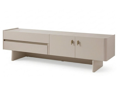 TV-Lowboard Modern Beige Schlicht Geräumig Matte Oberfläche Länglich