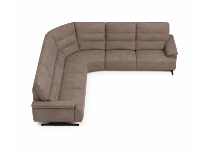 Italienisches Ecksofa L-form in Taupe für modernes Polstersofa Wohnzimmer