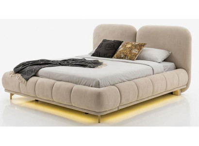 Bett Stil modern beige bequem praktisch Schlafzimmer komfortabel