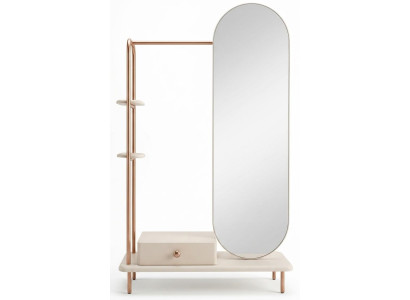 Spiegel Stil modern weiß bequem praktisch Schlafzimmer Metall