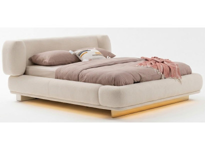 Bett Stil modern beige komfortabel bequem weich Schlafzimmer praktisch