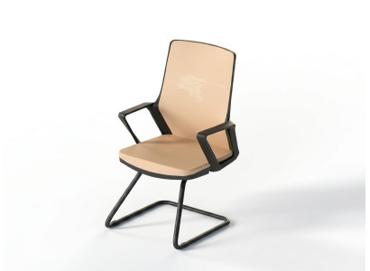 Stuhl Blau Robust Metallgestell Modern Minimalistisch Konferenzstuhl