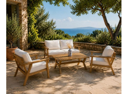 Lounge Set 2-Sitzer-Sofa Sessel Couchtisch praktisch