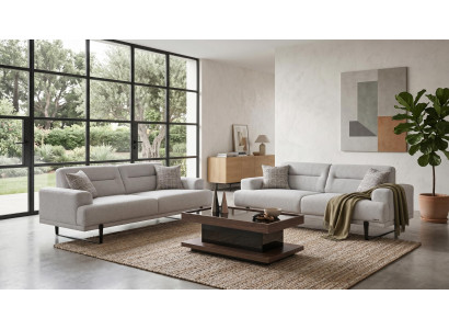 Stilvolles Wohnzimmer-Set mit 2x 3-Sitzer und edler Optik