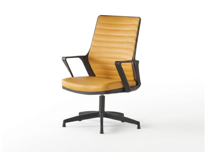 Konferenzstuhl Stuhl orange Robust Metallgestell Modern Minimalistisch