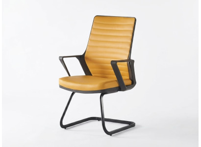 Konferenzstuhl Stuhl Orange Robust Metallgestell Modern Minimalistisch