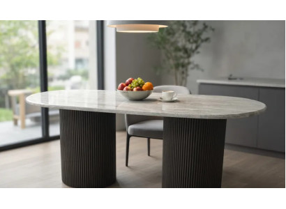 Ovaler Esstisch Hellholz Modern Esszimmer