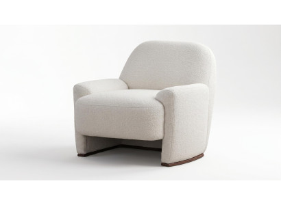 Moderne Beige Bouclé Sessel Design Armchair Moderne bequem