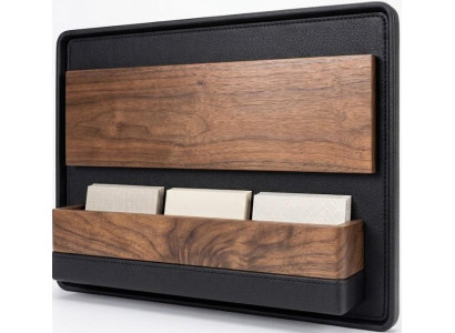 Wandorganaizer Naturbelassenem Nussbaumholz Designer Möbel
