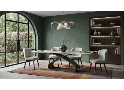 Esstisch 4x Stühle Esszimmer Stil modern weiß praktisch komfortabel