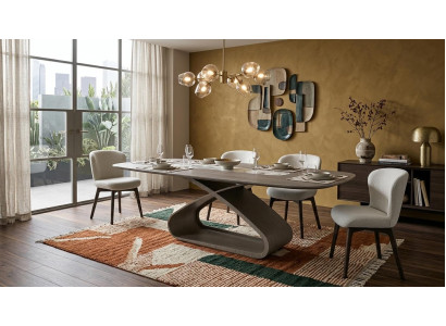 Esstisch 4x Stühle Stil modern schwarz praktisch komfortabel rechteckig