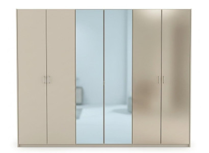 Garderobenschrank Stil modern beige Schlafzimmer praktisch geräumig