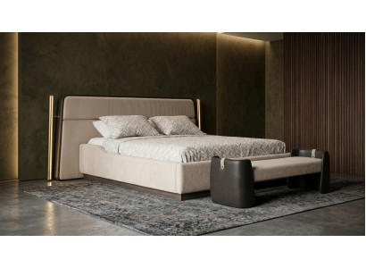 Bett Bank Schlafzimmer Stil modern braun komfortabel bequem praktisch