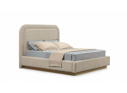 Polsterbett Modern Beige Elegantes Doppelbett Schlafzimmer Bett praktisch