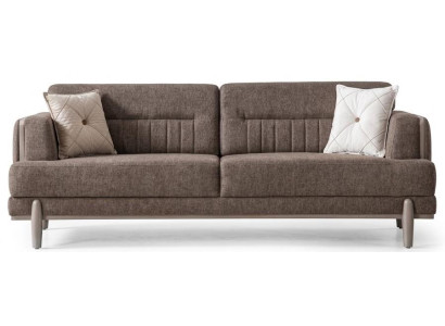 3-Sitzer Sofa Grau Minimalistisches Design Moderner Stil Gemütlich