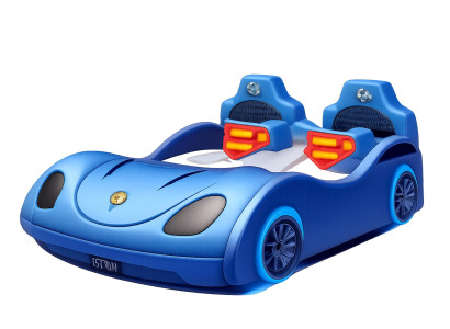 Blaues Kinderbett Auto Bluetooth-Lautsprecher LED-Beleuchtung