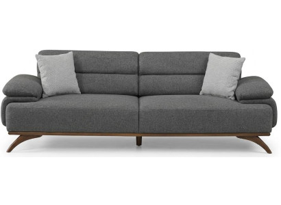 3-Sitzer Sofa Grau Minimalistisches Design Moderner Stil Gemütlich