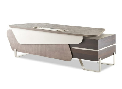 Büroschreibtisch moderner Stil Designer beige Büromöbel