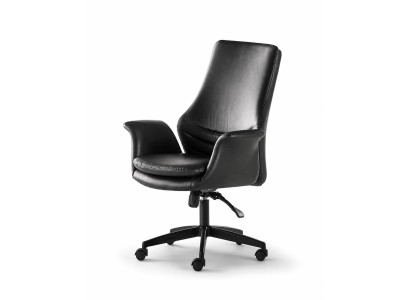 Konferenzstuhl Moderner Stück Designer Schwarz Büromöbel Leder