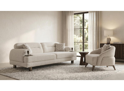 Sofa set Modern Stil Designermodell Beige Elegante Wohnzimmer