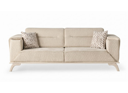 Sofa Moderner Designermodell Beige Farbe Elegante Wohnzimmer
