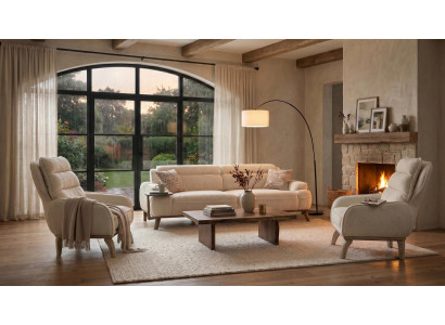 Sofa set Moderner Stil Designermodell Beige Elegante Wohnzimmer