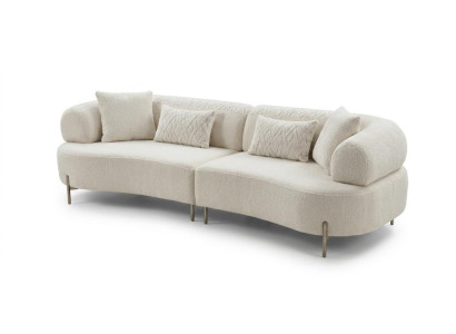 Modulares Sofa Designermodell Beige Farbe Elegante Wohnzimmer