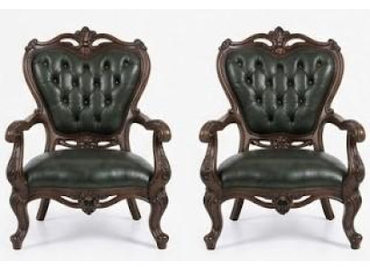 Robsute Chesterfield Grüne Sessel Designer Büromöbel Ledersessel