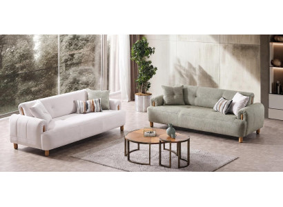 Schlafsofa 3-Sitzer mit 2-Sitzer Textilbezug im modernen Design