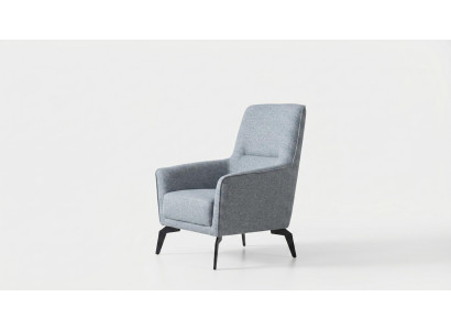Sessel Modern Schwarz Grau Anthrazit Stilvoll bequem TV-Möbel Bergere