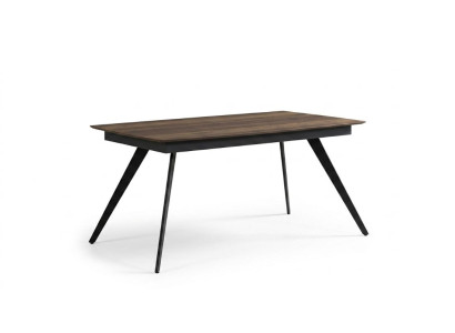 Esstisch Stilvoller Ausziehtisch Braun Schwarz Loft Modern