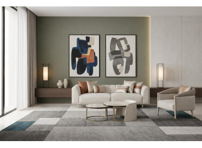 Stilvolles Wohnlandschaft Set mit 3 Sitzer und Sessel Couchtisch