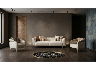 Stilvolles Wohnlandschaft Set mit 3+1+1 Sitzer und Sesseln