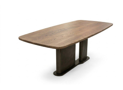 Esstisch modern braun Wohnzimmer minimalistisch abgerundete