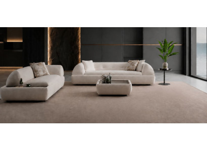 Sofa Kaffeetisch Beige Modern Wohnzimmer praktisch geräumig komfortabel