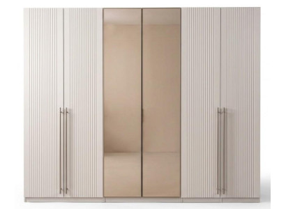 Garderobenschrank Stil modern weiß geräumig Schlafzimmer